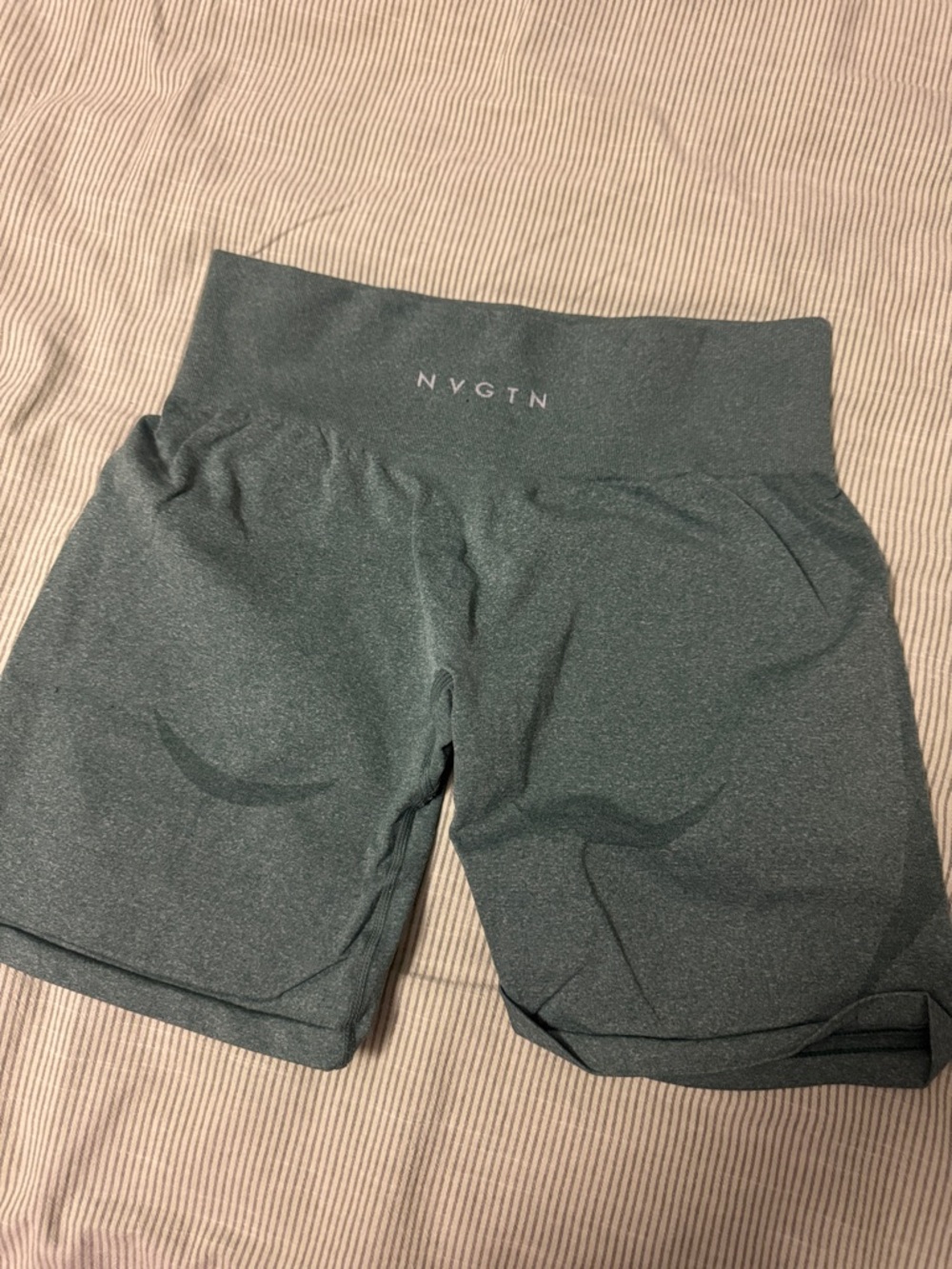 NVGTN Women's High-Rise Forest Green Bike Shorts